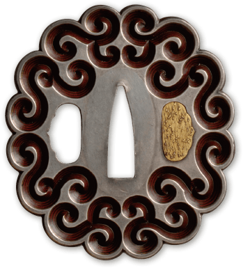 Kikubanagata Mokume Gane Tsuba