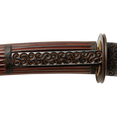 Wakizashi with design of guri scrolls