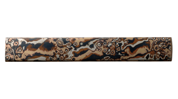 Kozuka knife attached to the sheath of a sword – Gold and silver mokume gane, signed
by Shoami Denbei.